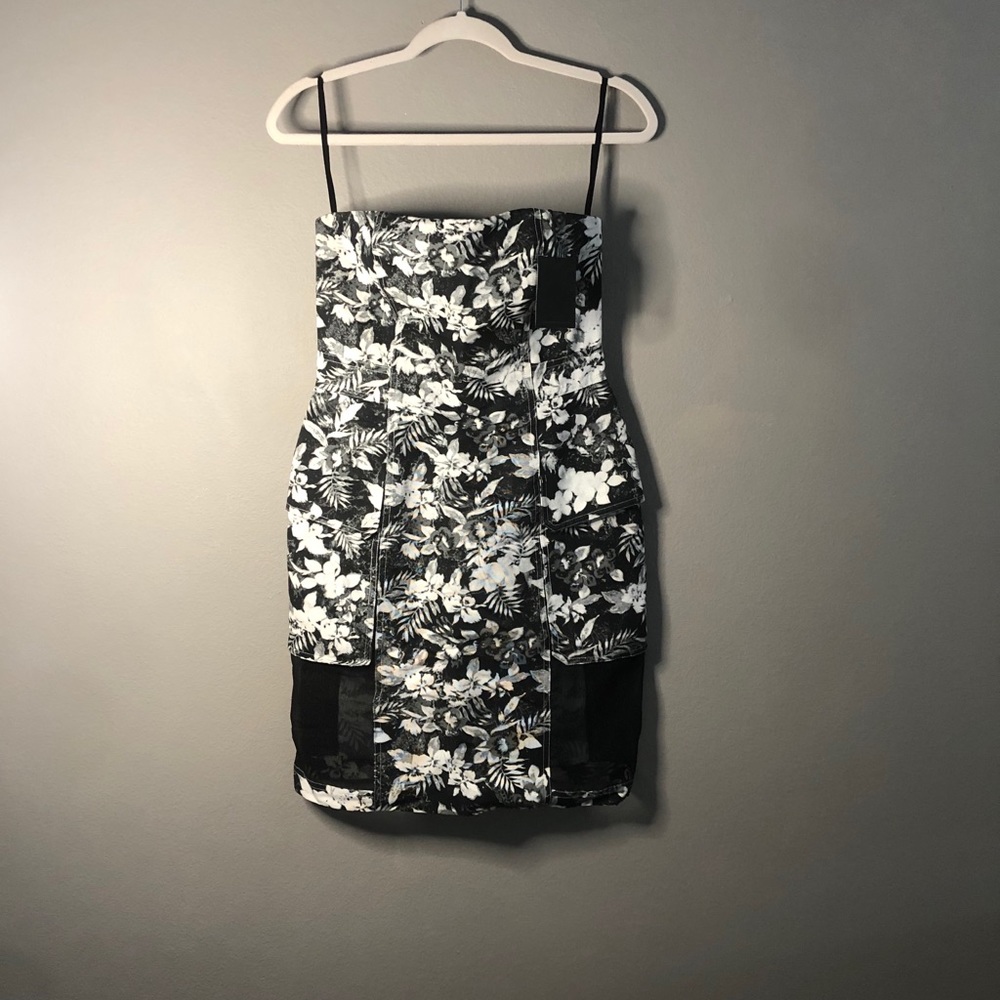 Alexander Wang Strapless Botanical Dress
